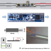 Dimmer Blue Touch para Perfiles de Aluminio Tiras Led Monocolor